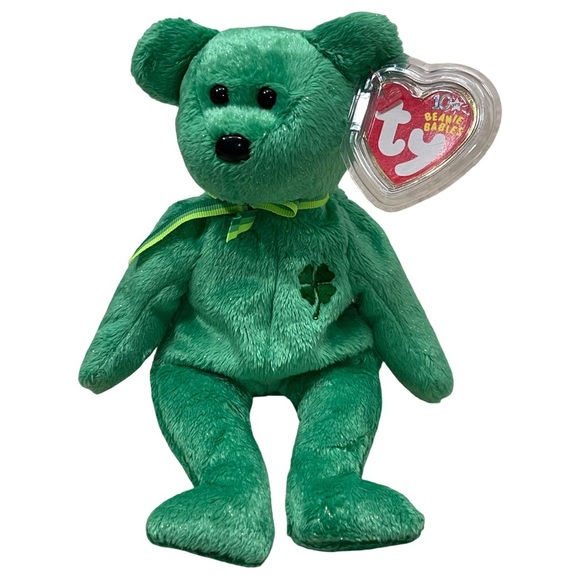 Ty Beanie Babies Green Bear Plush Toy - Picture 1 of 6